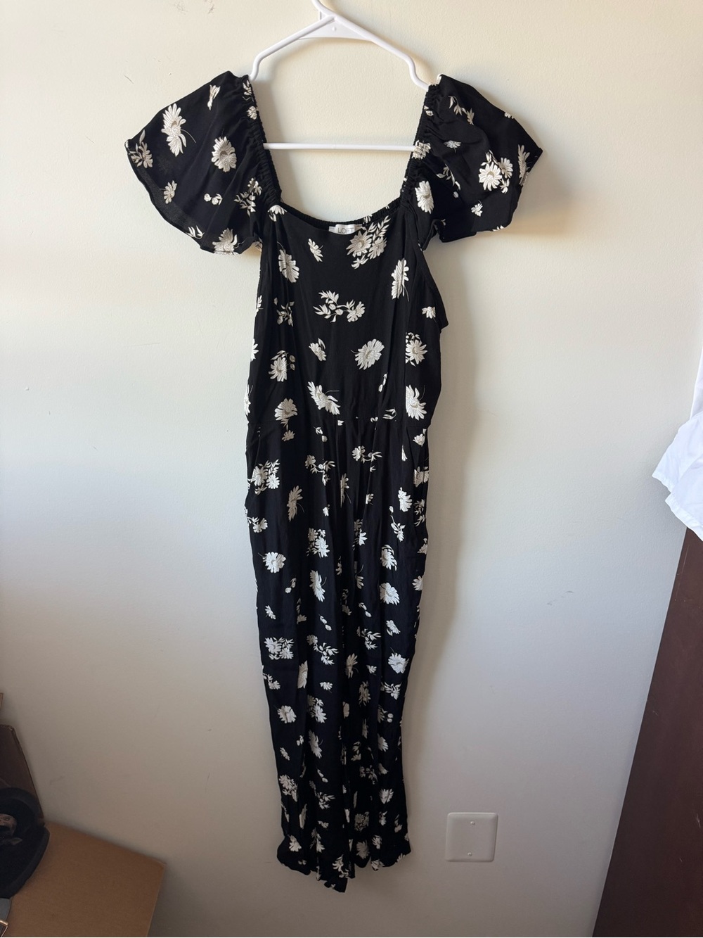 LOFT Black Floral Dress